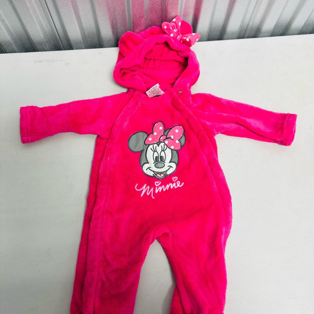 Disney Minnie Mouse Pink Hooded Footie
